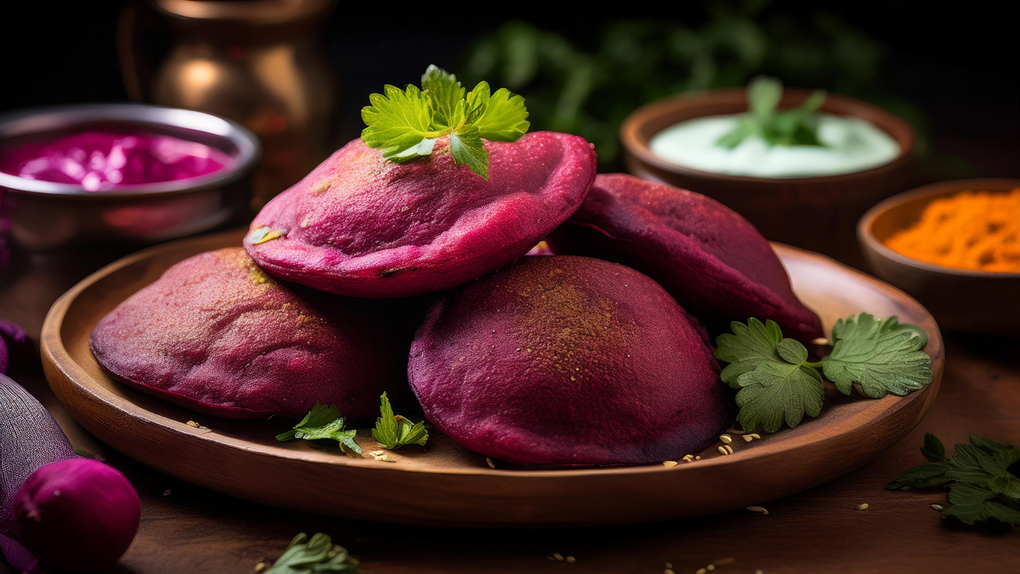 Beetroot Poori